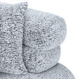 ECKSOFA Schwarz, Weiß Chenille  inkl. Zierkissen, Rückenkissen, Rücken echt  - Schwarz/Weiß, KONVENTIONELL, Kunststoff/Textil (276/170cm) - Carryhome