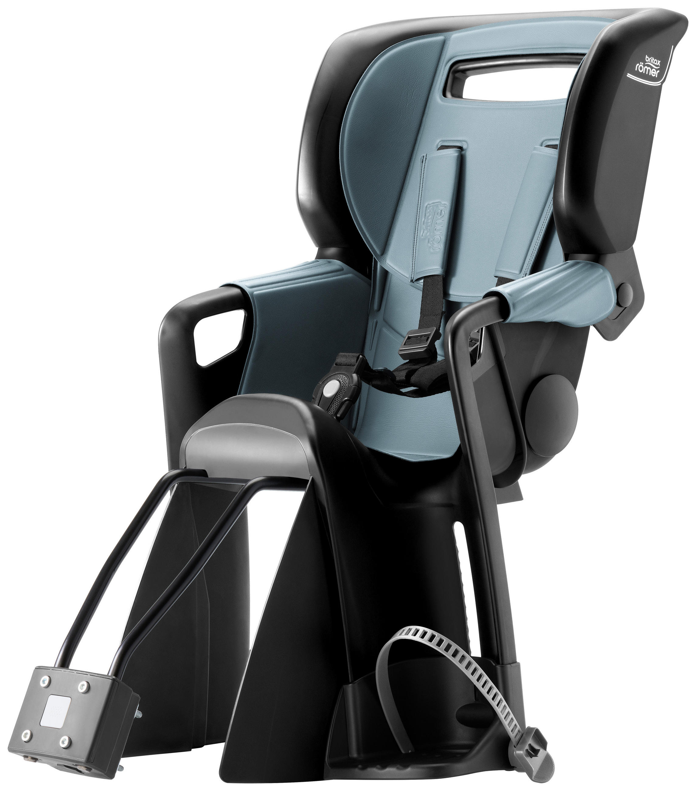 FAHRRADKINDERSITZ - Graublau, Basics, Kunststoff/Textil (44/72/43cm) - Britax Römer