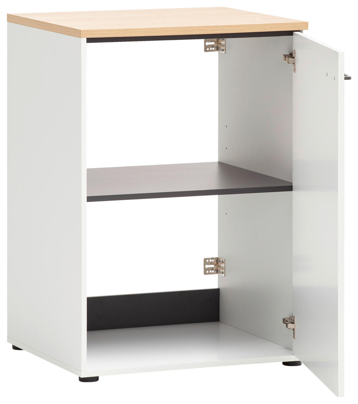 MEHRZWECKSCHRANK 67,1/95,8/60 cm  in Weiß, Eichefarben  - Eichefarben/Anthrazit, MODERN, Holzwerkstoff/Kunststoff (67,1/95,8/60cm) - MID.YOU