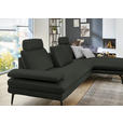 ECKSOFA in Echtleder Dunkelgrün  310/180 cm  - Dunkelgrün/Schwarz, Design, Leder/Metall (310/180cm) - Dieter Knoll