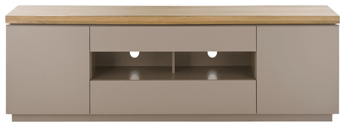 LOWBOARD Palamos  in 173/57/40 cm  - Naturfarben/Grau, Basics, Holz/Holzwerkstoff (173/57/40cm)