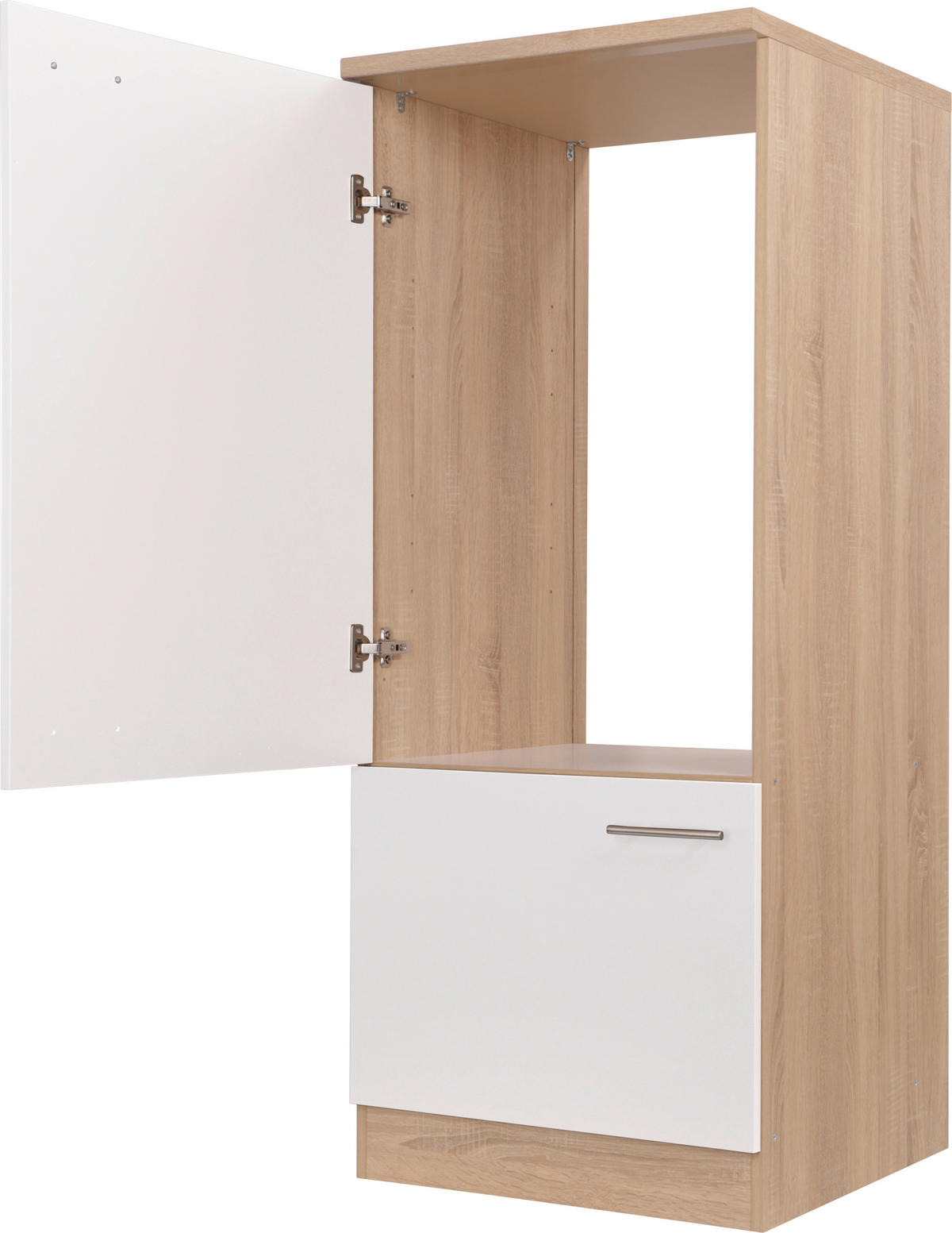 SKÅP FÖR VITVAROR 60/144,8/60 cm  i vit, ekfärgad  - vit/silver, Basics, metall/trämaterial (60/144,8/60cm) - Respekta