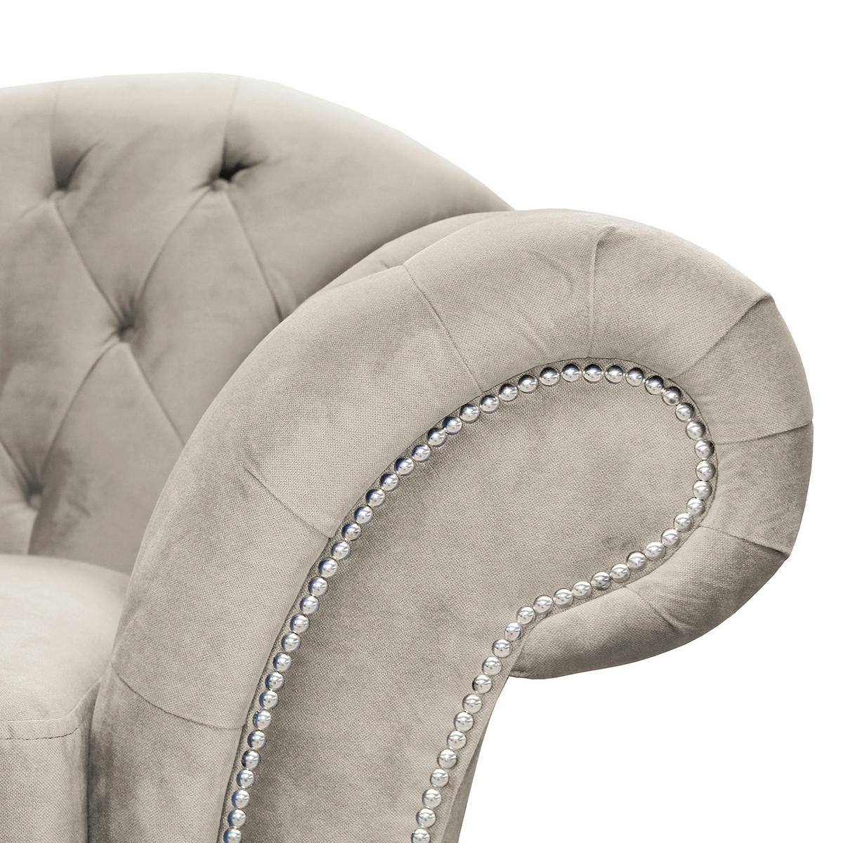 3-SITZER-SOFA SHEFFIELD Mikrofaser Beige  - Beige/Braun, Design, Holz/Textil (230/92/90cm) - P & B