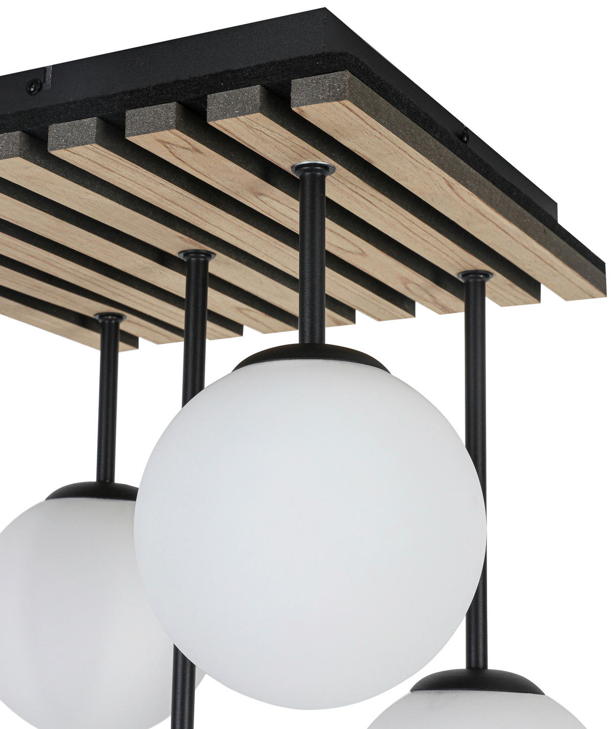 HÄNGELEUCHTE 38/39/59 cm   - Eichefarben/Schwarz, Trend, Glas/Holzwerkstoff (38/39/59cm) - Collet's Monde