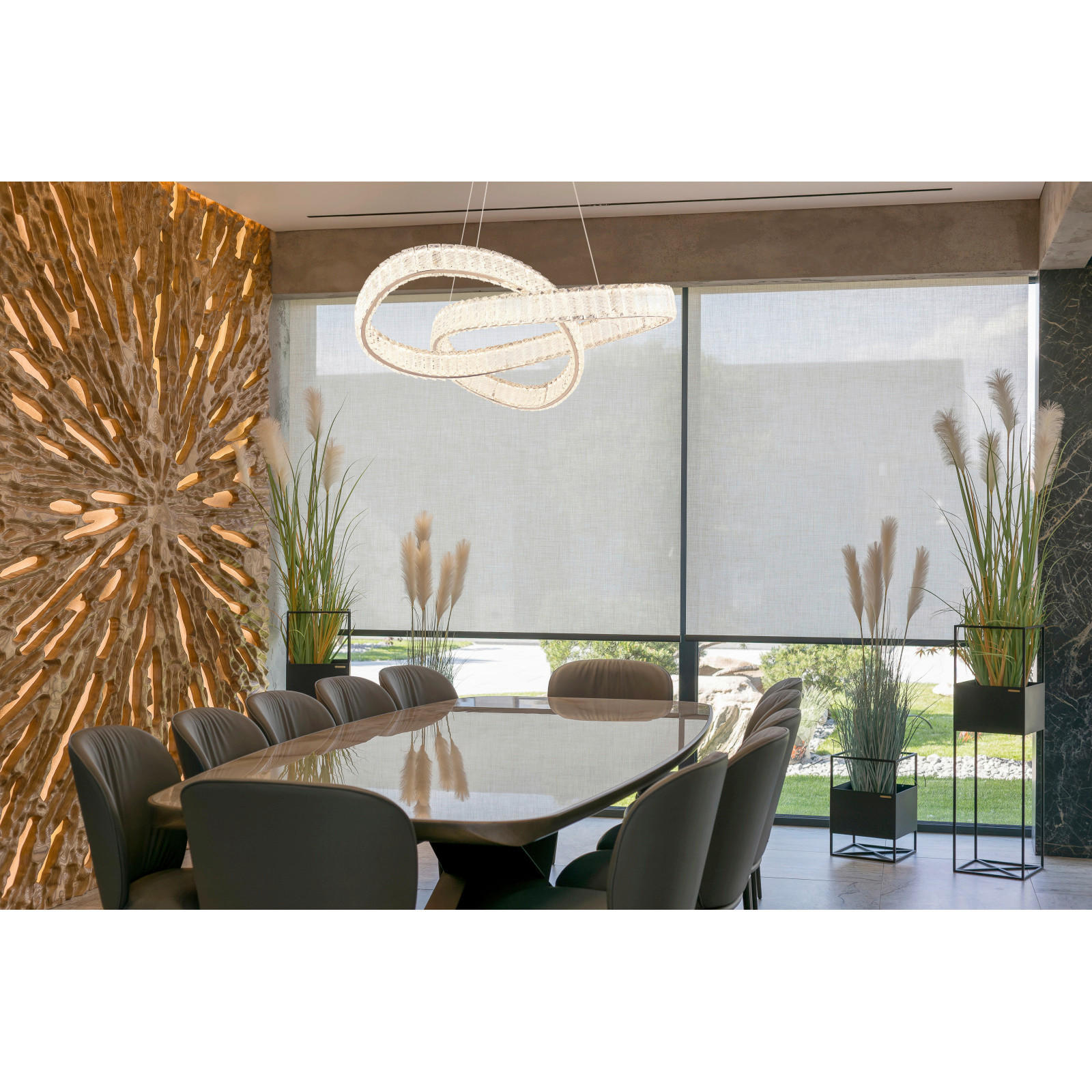 LED-HÄNGELEUCHTE MUCKY 120/78 cm   - Klar/Chromfarben, Trend, Kunststoff/Metall (120/78cm) - Globo