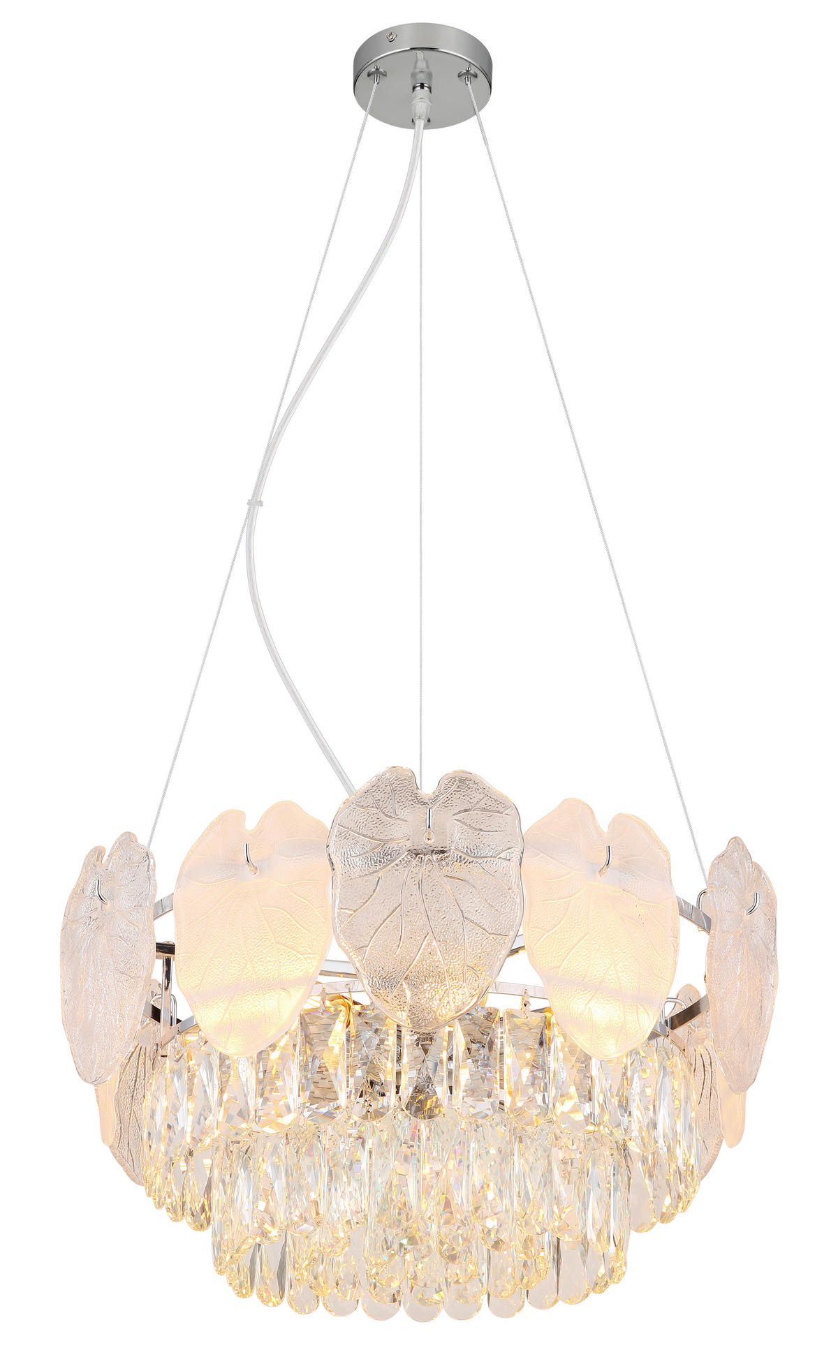 TAKKRONA BENJAMIN 50/120 cm  - klar/kromfärg, Klassisk, metall/glas (50/120cm) - Globo