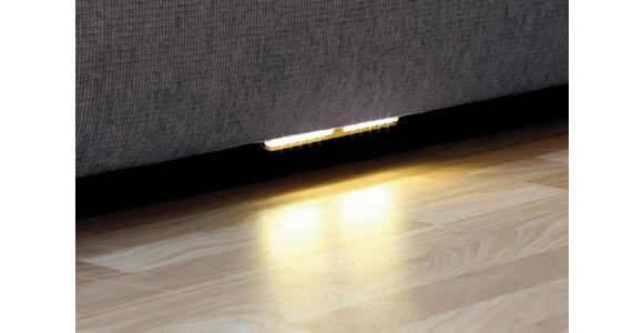 BOXSPRINGBETT 180/200 cm in Schwarz - Alufarben/Schwarz, KONVENTIONELL, Textil/Metall (180/200cm) - Dieter Knoll