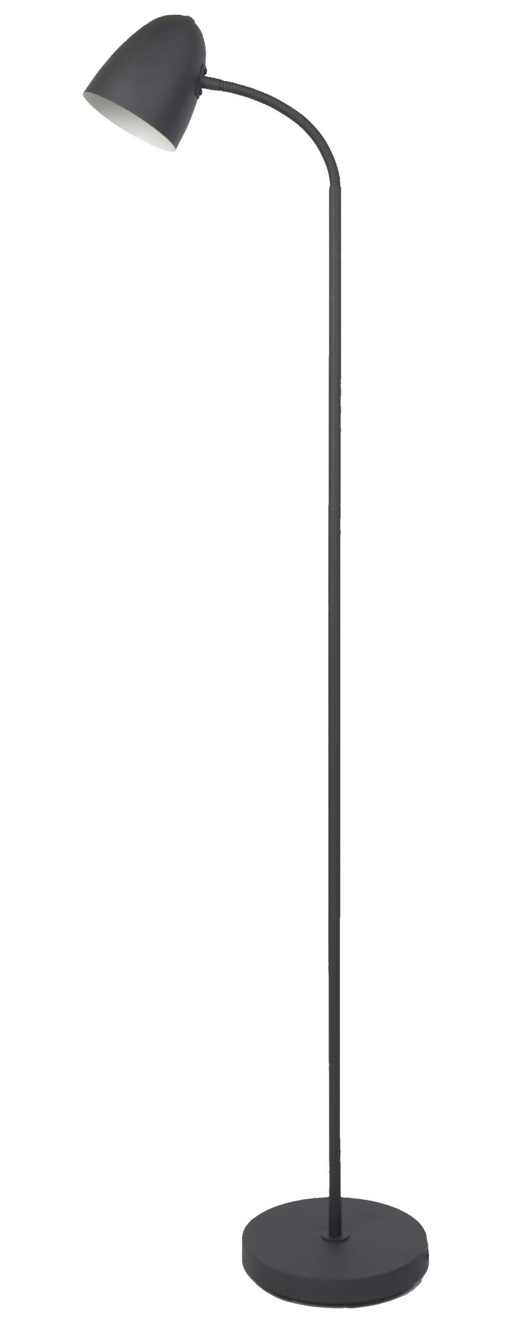 STEHLEUCHTE 20/37/140 cm    - Schwarz, Design, Metall (20/37/140cm) - Globo