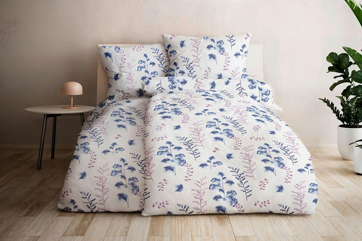 BETTWÄSCHE 140/200 cm  - Blau/Weiß, Design, Textil (140/200cm) - Grund