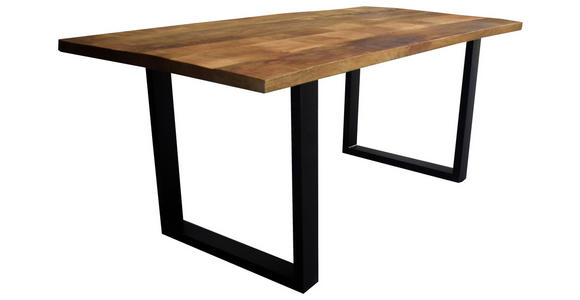 ESSTISCH in Holz, Metall 180/90/77 cm - Schwarz/Naturfarben, Design, Holz/Metall (180/90/77cm) - Ambia Home