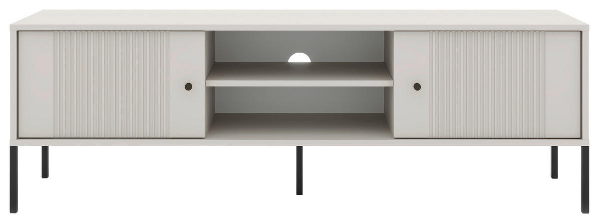 LOWBOARD Iseo  in 154,5/50,5/39 cm  - Kaschmir/Schwarz, Design, Holzwerkstoff/Metall (154,5/50,5/39cm) - Boxxx