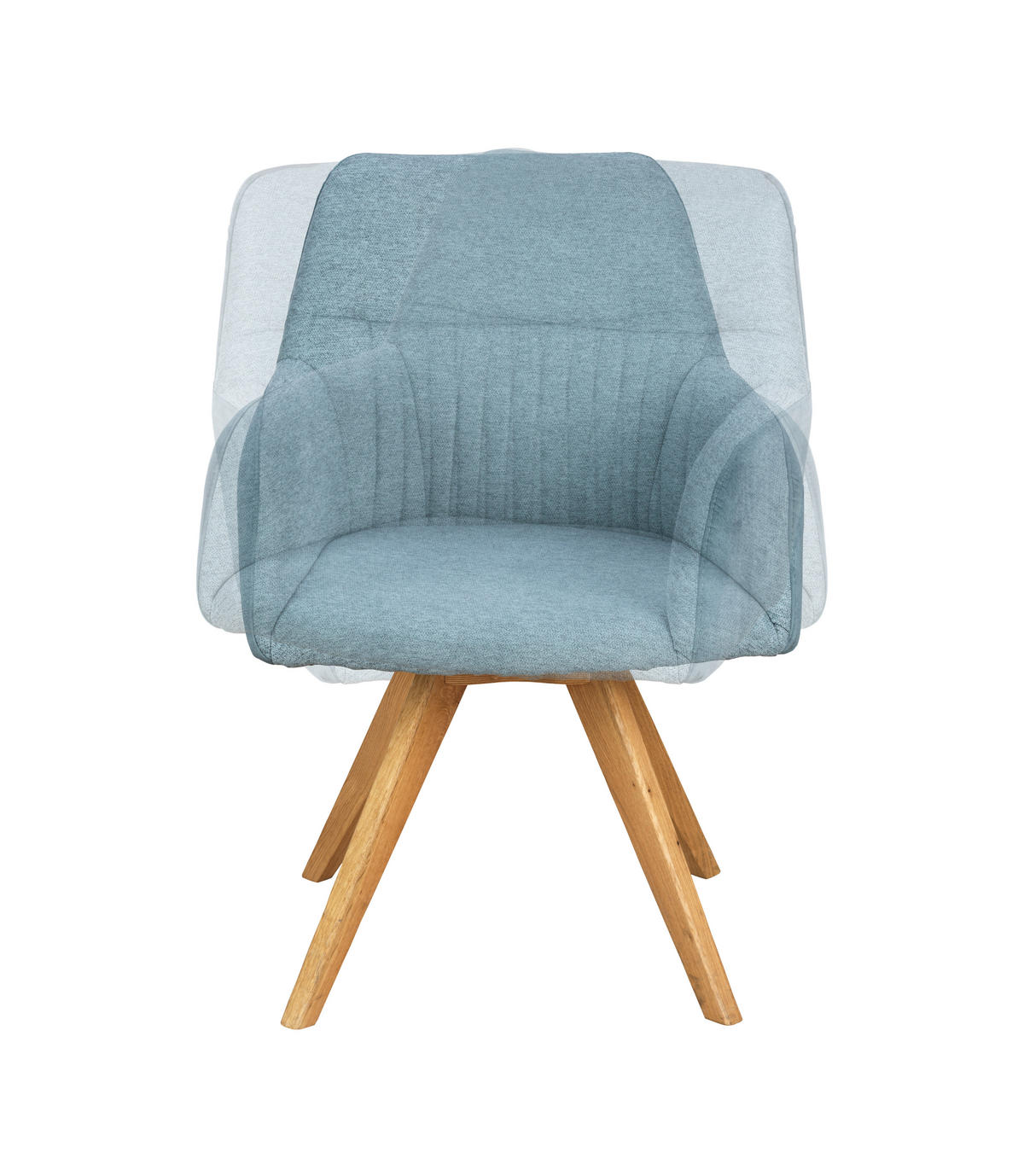 STOLICA S NASLONOM ZA RUKE  boje hrasta, boje žada  drvo, tekstil      - boje hrasta/boje žada, Konvencionalno, drvo/tekstil (61/88/69cm) - Linea Natura