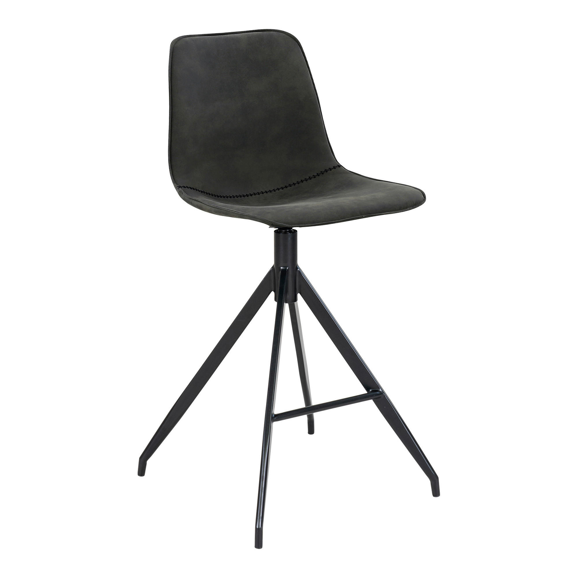 BARHOCKER-SET Dunkelgrau  - Dunkelgrau/Schwarz, MODERN, Textil/Metall (44/96/51cm) - MID.YOU