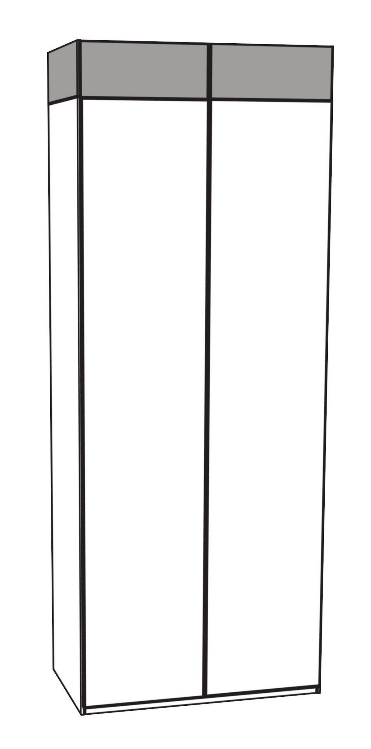 FALTTÜRENSCHRANK 300/236/58 cm 6-türig Weiß  - Chromfarben/Weiß, KONVENTIONELL, Glas/Holzwerkstoff (300/236/58cm) - Dieter Knoll