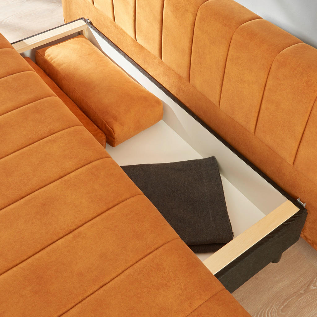 Thumbnail - Mid.you Schlafsofa, Rost, Textil, Uni, 2-Sitzer, Füllung: Schaumstoff, 194x78-87x92 cm, Stoffauswahl, Schlafen auf Sitzh...