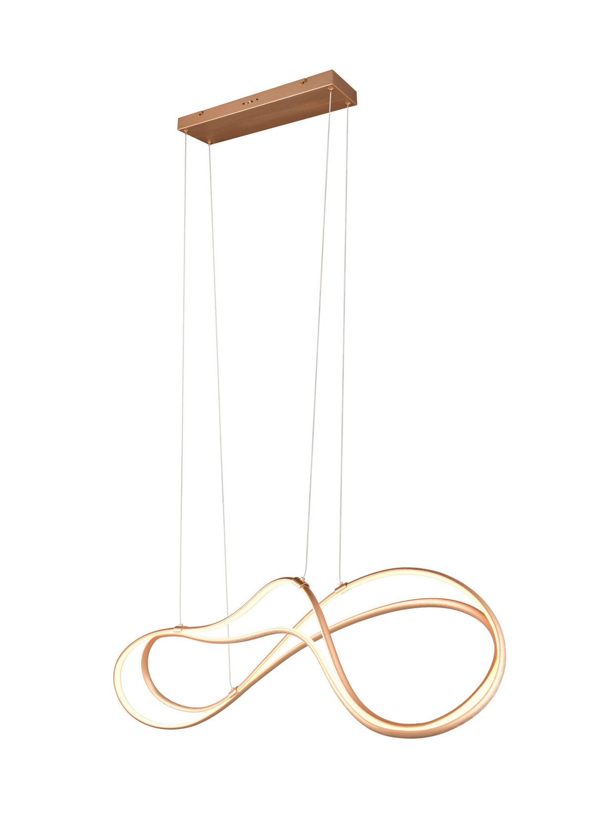 LED-HÄNGELEUCHTE Nala 113/24/150 cm   - Goldfarben, Design, Metall (113/24/150cm) - Trio Leuchten