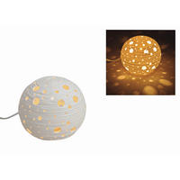 TISCHLEUCHTE 16,0/15,0/16,0 cm   - Weiß, Basics, Keramik/Kunststoff (16,0/15,0/16,0cm) - X-Mas