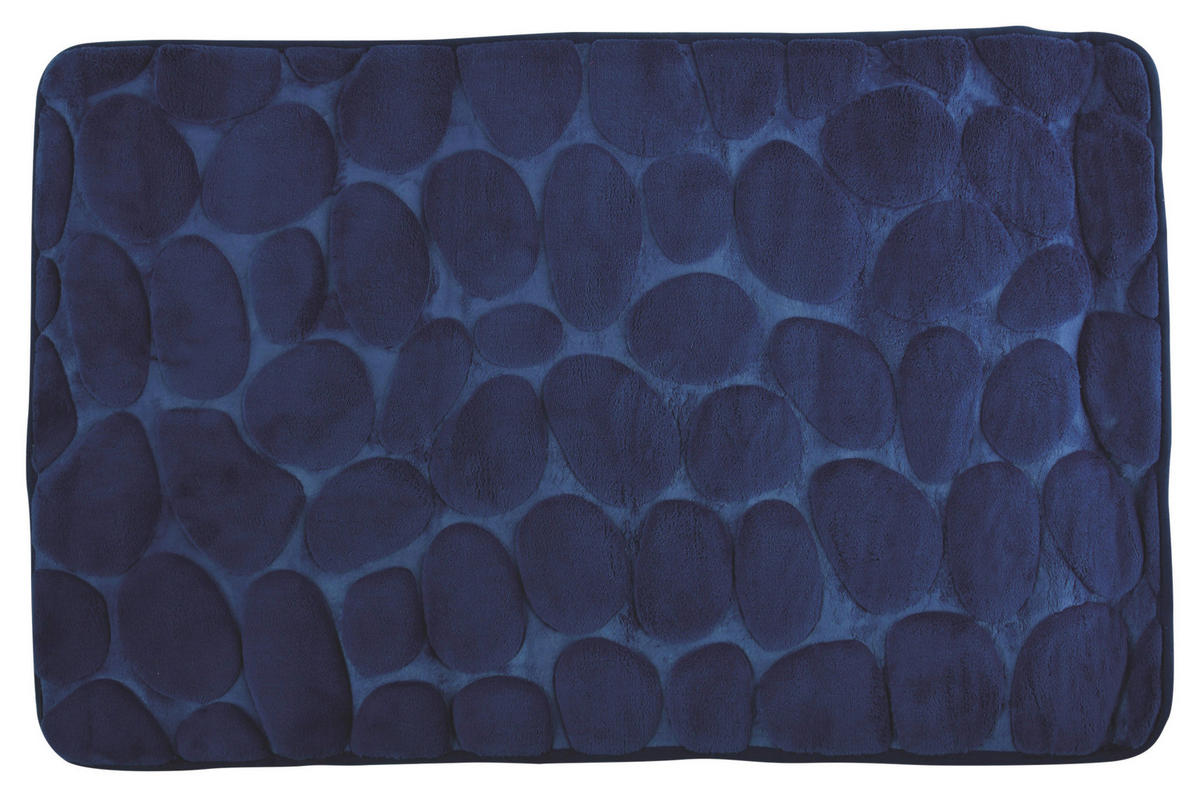 BADTEPPICH Dunkelblau 50/80 cm  - Dunkelblau, KONVENTIONELL, Textil (50/80cm) - Spirella