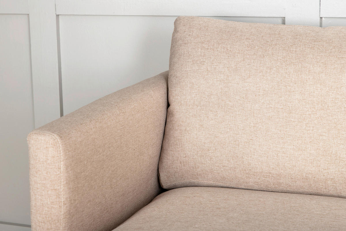 2-SITZER-SOFA Textilgeflecht Braun, Schwarz  - Hellbraun/Beige, Design, Textil/Metall (180/78/80cm) - Livetastic