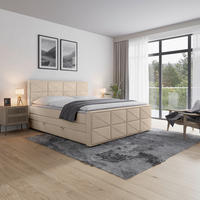 BOXSPRINGBETT 180/200 cm  in Beige  - Beige, Modern, Holz/Kunststoff (180/200cm) - MID.YOU