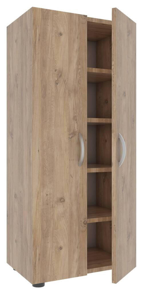 SCHUHSCHRANK Honigeiche - Honigeiche/Alufarben, MODERN, Holzwerkstoff/Kunststoff (49/108/30cm) - MID.YOU