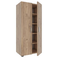 SCHUHSCHRANK  in 49/108/30 cm  - Honigeiche/Alufarben, MODERN, Holzwerkstoff/Kunststoff (49/108/30cm) - MID.YOU