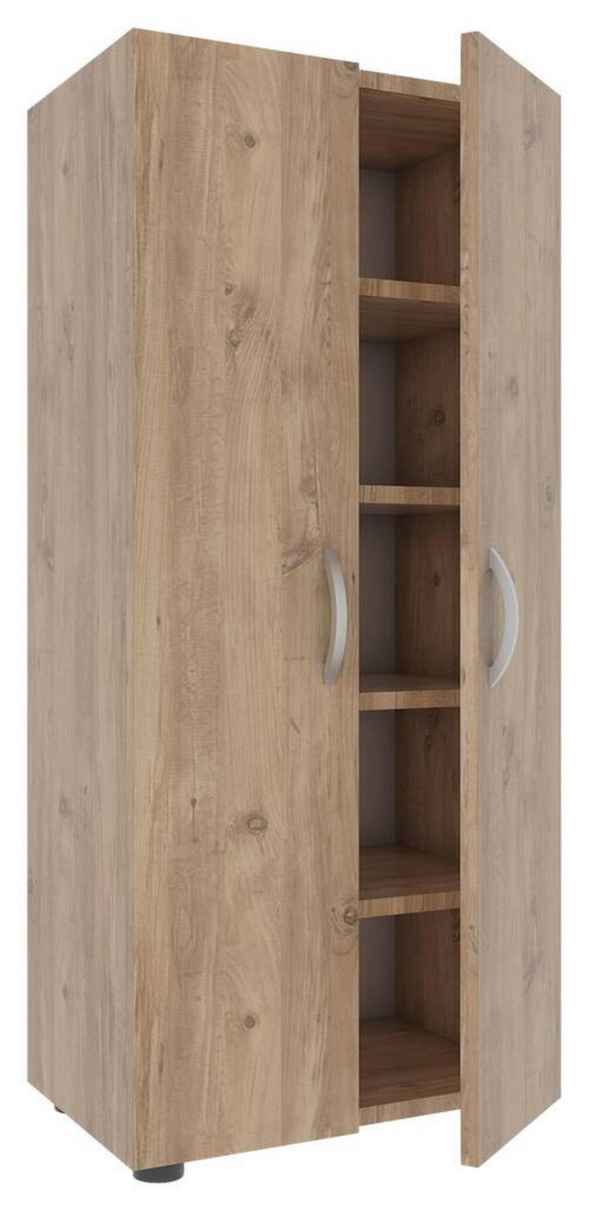 SCHUHSCHRANK  in 49/108/30 cm  - Honigeiche/Alufarben, MODERN, Holzwerkstoff/Kunststoff (49/108/30cm) - MID.YOU