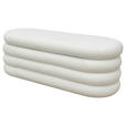 TRUHENBANK 120/42/42 cm Webpelz Weiß Pappel Sperrholz  - Weiß, LIFESTYLE, Holz/Textil (120/42/42cm) - Xora