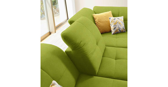 ECKSOFA in Chenille Limette 310/240 cm - Limette/Schwarz, Design, Textil/Metall (310/240cm) - Xora