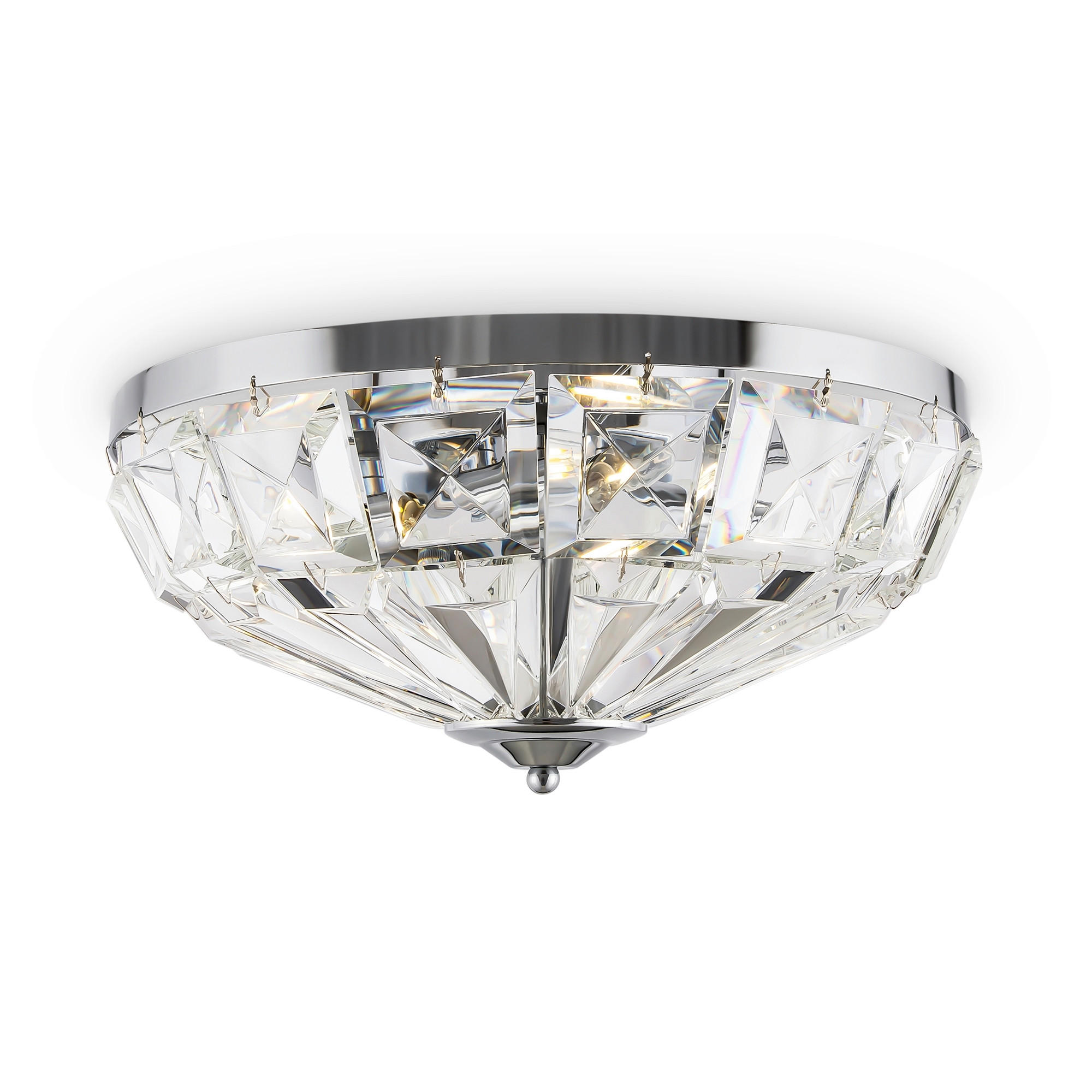 DECKENLEUCHTE    39.6/19,2/39.6 cm  - Chromfarben, Trend, Glas/Metall (39.6/19,2/39.6cm)