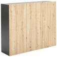 SCHUHSCHRANK 120/100/34 cm  - Anthrazit/Eiche Artisan, Design, Holzwerkstoff (120/100/34cm) - Hom`in
