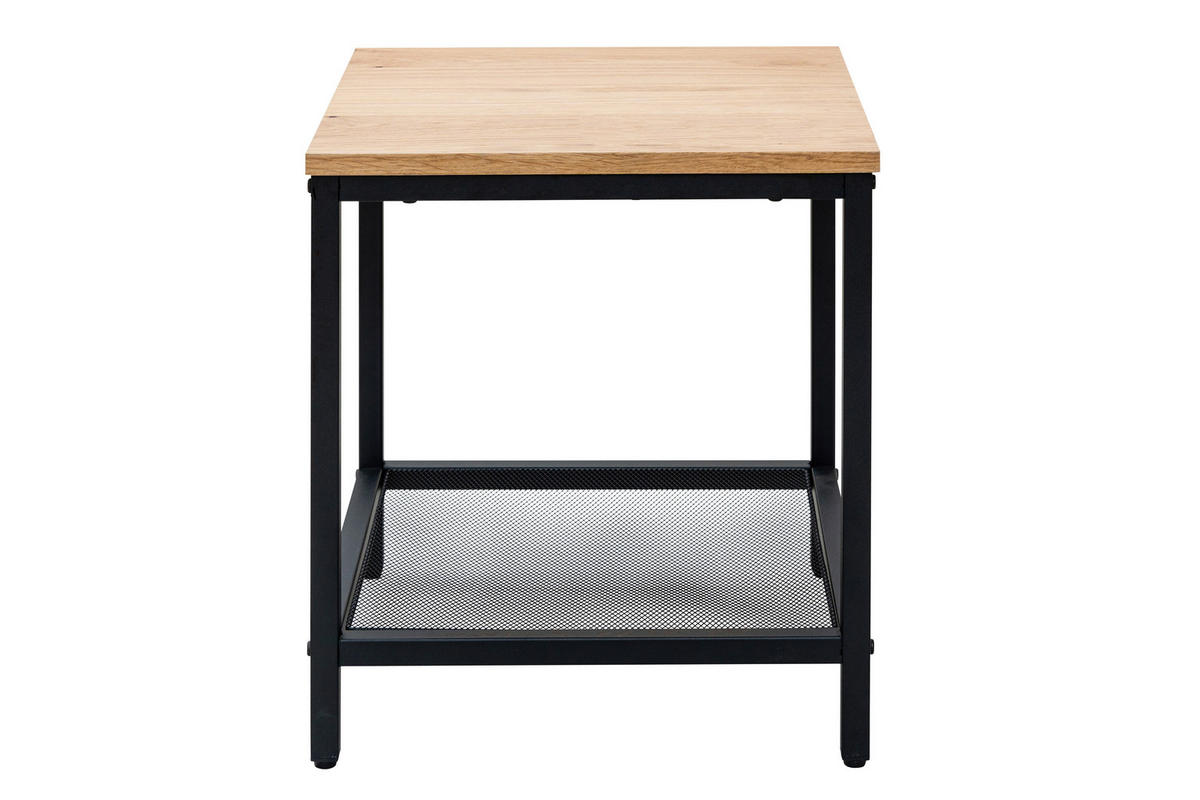 BEISTELLTISCH in Holz, Metall, Holzwerkstoff 40/40/45 cm  - Eichefarben/Schwarz, Lifestyle, Holz/Holzwerkstoff (40/40/45cm) - Xora