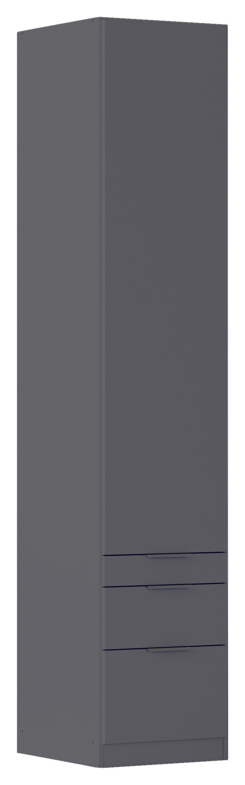 DREHTÜRENSCHRANK 47/229/54 cm,  in Grau, 1-türig  - Grau, MODERN, Holzwerkstoff (47/229/54cm) - Rauch Möbel