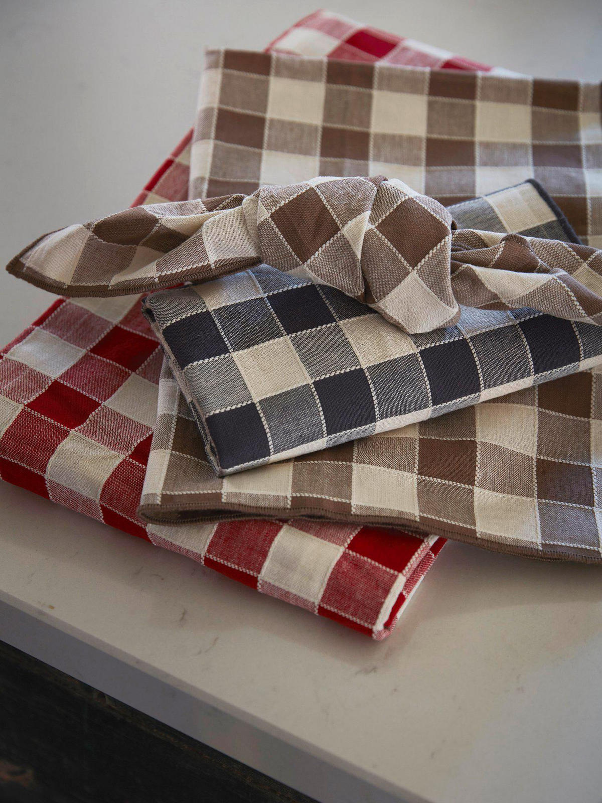 STOFFSERVIETTE    - Braun, Basics, Textil (45cm)
