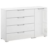 SIDEBOARD  in 120/81/42 cm  - Klar/Silberfarben, Design, Glas/Holzwerkstoff (120/81/42cm) - Novel