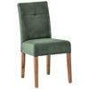 STUHL Webstoff Grün, Eichefarben Eiche massiv  - Eichefarben/Grün, KONVENTIONELL, Holz/Textil (47,5/91,5/63cm) - Cantus