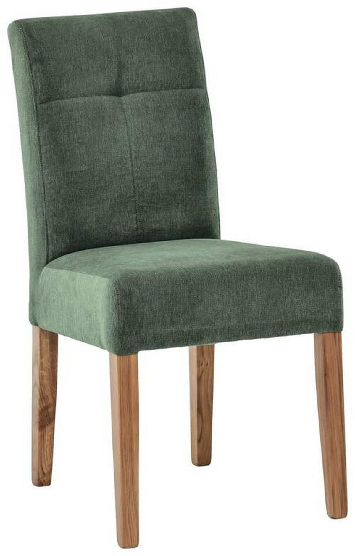 STUHL Webstoff Grün, Eichefarben Eiche massiv  - Eichefarben/Grün, KONVENTIONELL, Holz/Textil (47,5/91,5/63cm) - Cantus