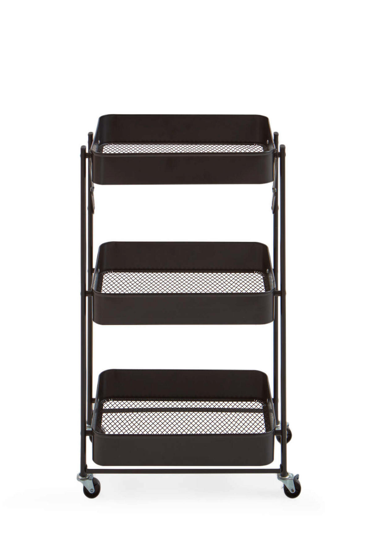 EINKAUFSTROLLEY  - Schwarz, Design, Metall (44/78/31cm) - MID.YOU