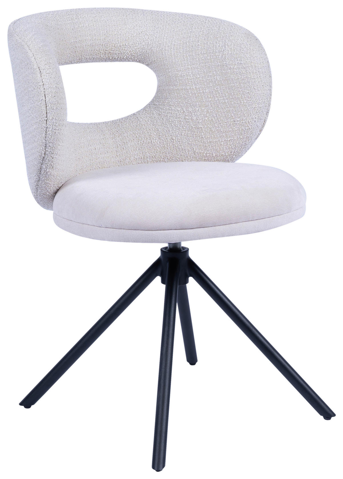 STOL järn vävt tyg  - svart/cremefärgad, Design, metall/textil (58/80/60cm) - Novel