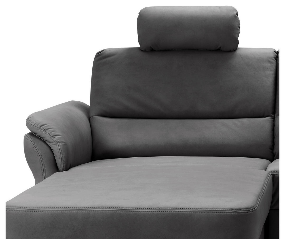 ECKSOFA in Lederlook Schwarz  - Schwarz, Modern, Holz/Textil (176/279cm) - Livetastic