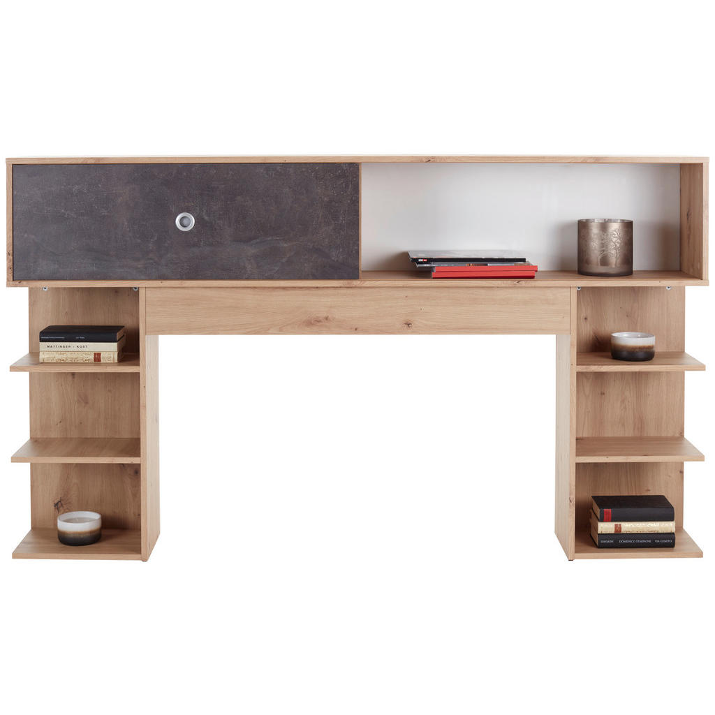 Bettüberbau Azurro B: 180 cm Eiche Dekor/Betonoptik