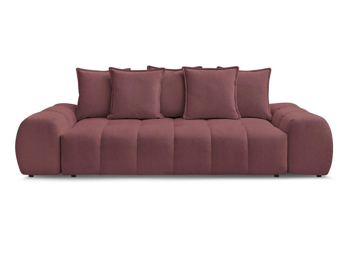 3-SITZER-SOFA EVEREST Flachgewebe Rot  - Rot/Schwarz, MODERN, Kunststoff/Textil (278/90/115cm)