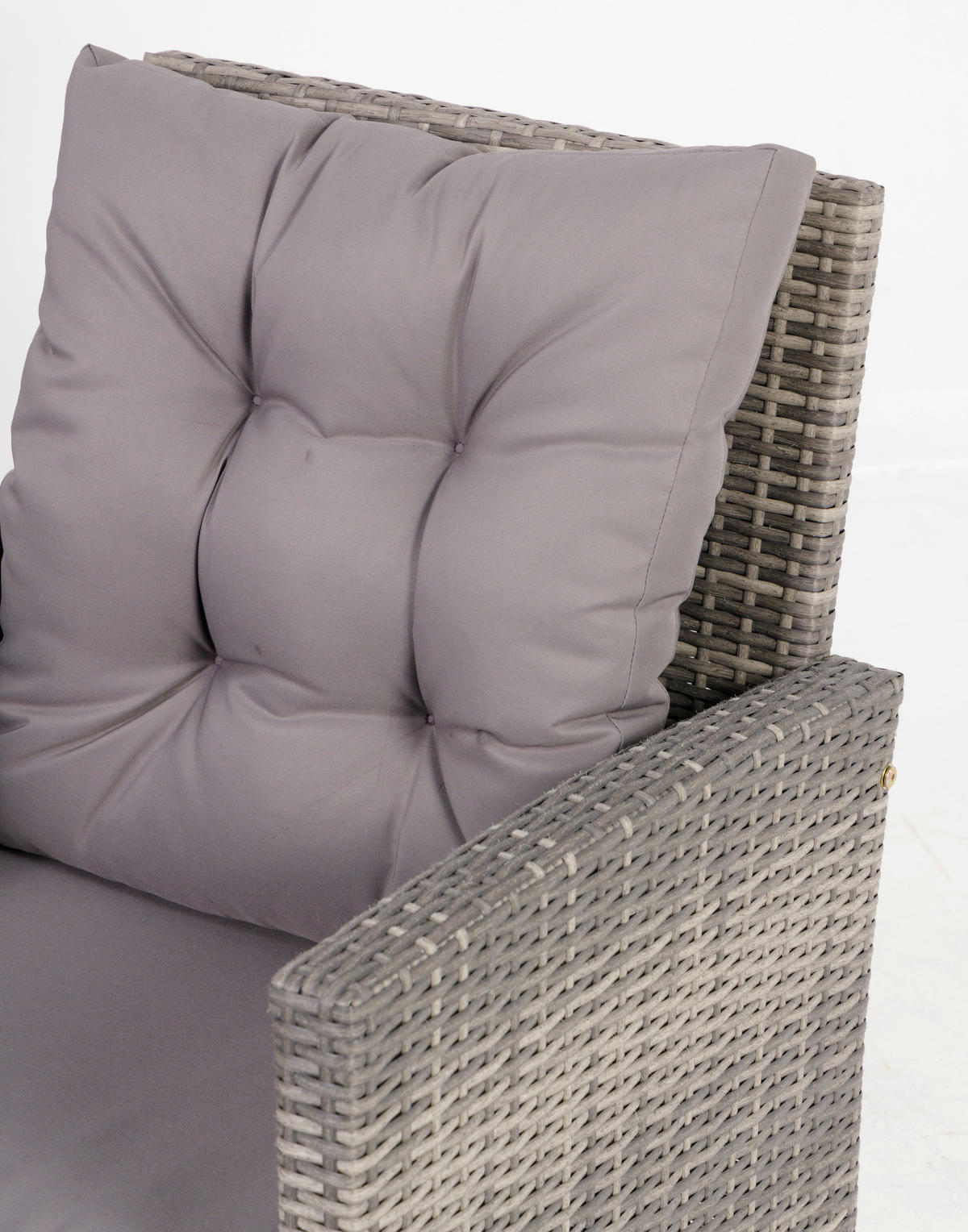 LOUNGEGARNITUR Stahl  - Dunkelgrau/Grau, MODERN, Kunststoff/Textil (120/70/66cm) - Ambia Garden