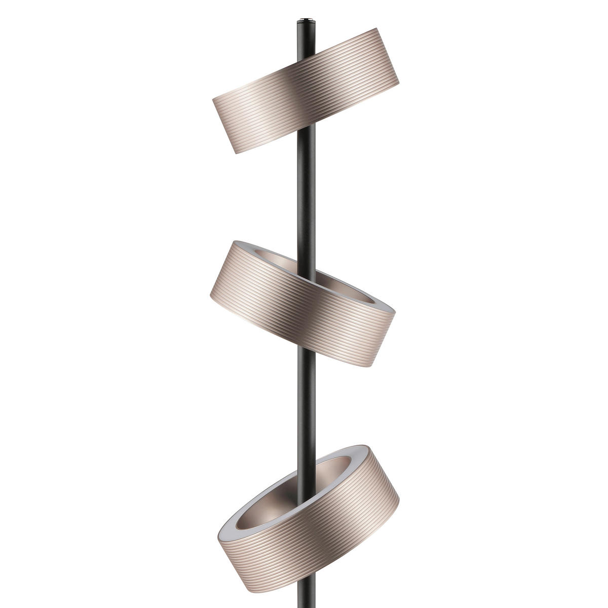 LED-STEHLEUCHTE - Schwarz/Braun, Design, Kunststoff/Metall (15/150cm) - Brilliant