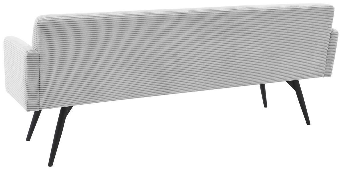 SITZBANK 216/86/68 cm  in Grauweiß  - Grauweiß/Schwarz, Design, Textil/Metall (216/86/68cm) - Dieter Knoll