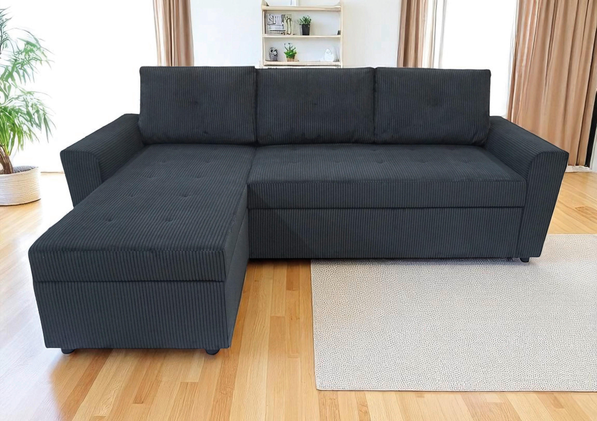 Mid.you Ecksofa Termoli Anthrazit 231x155 cm