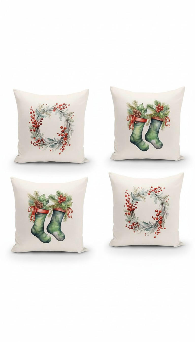 KISSENBEZUG-SET 43/43 cm  - Multicolor, Basics, Textil (43/43cm) - X-Mas