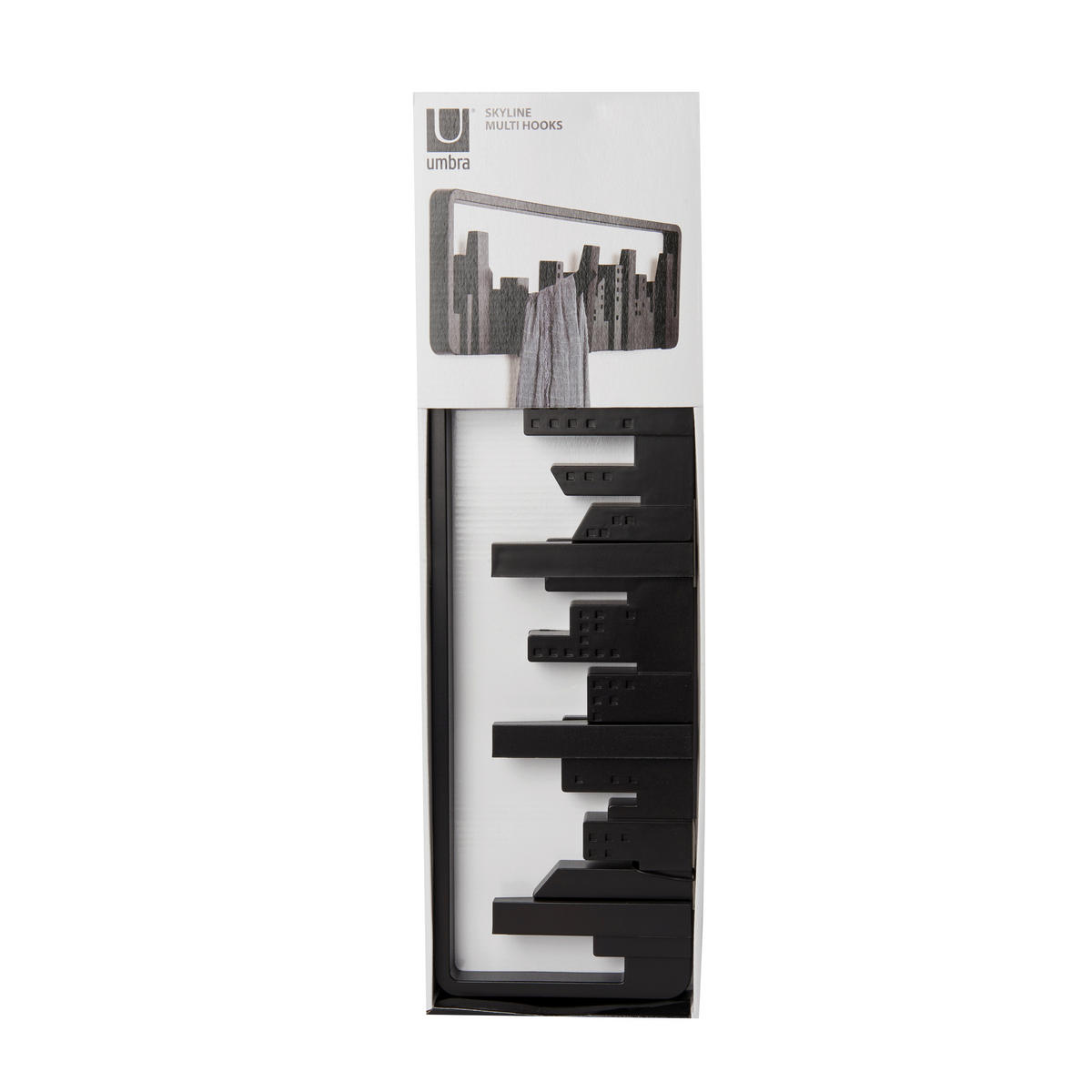 WANDGARDEROBE  in Schwarz  - Schwarz, Basics, Kunststoff (50/15/3cm) - Umbra