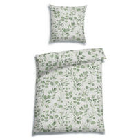 BETTWÄSCHE 2-teilig Seersucker 135/200 cm  - Salbeigrün, Basics, Textil (135/200cm) - Florella