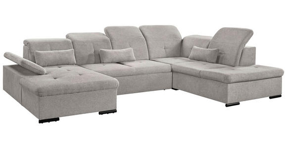 WOHNLANDSCHAFT Taupe Chenille  - Taupe/Grau, KONVENTIONELL, Kunststoff/Textil (240/340/188cm) - Carryhome